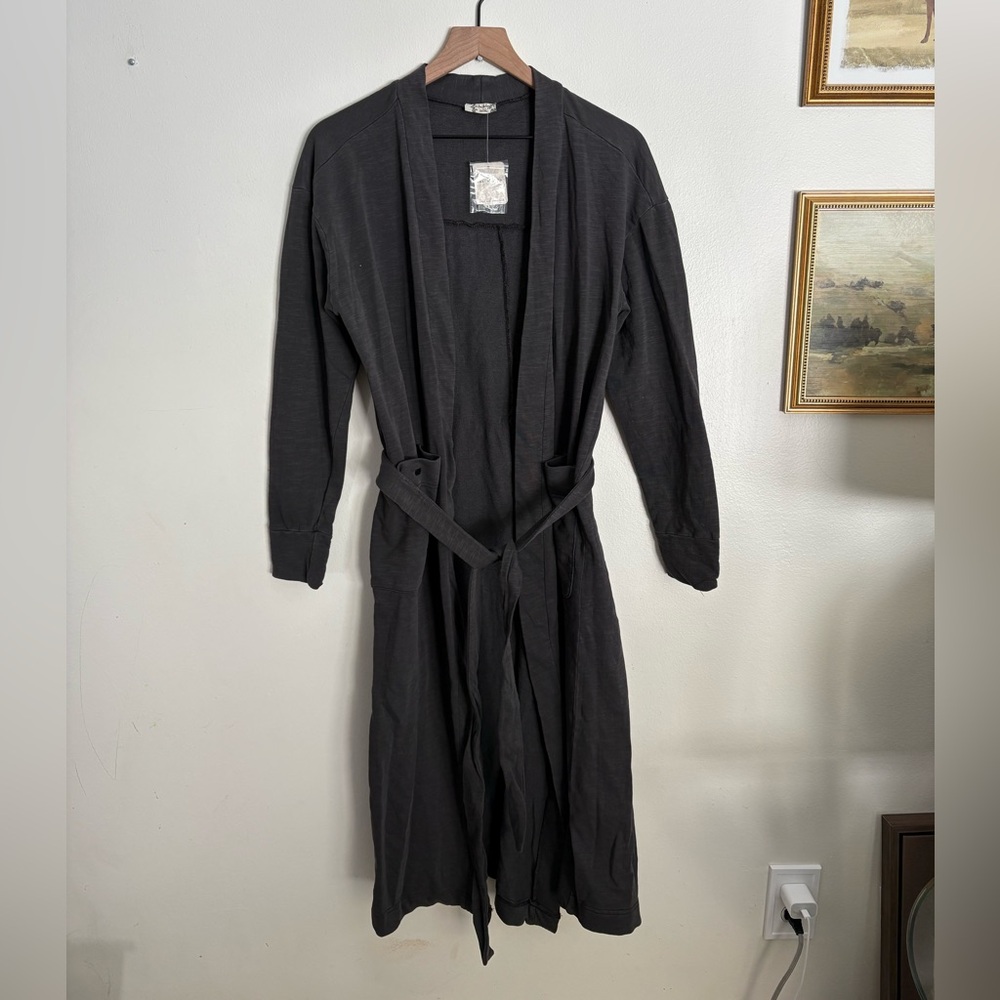 Free People Intimately Babe I’m Yours Maxi Cardi Grey Long Sleeve Robe SMALL NWT - Picture 2 of 10